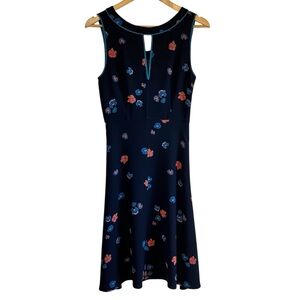 Jill Stuart silk fit & flare floral print sleeveless dress 4 excellent condition